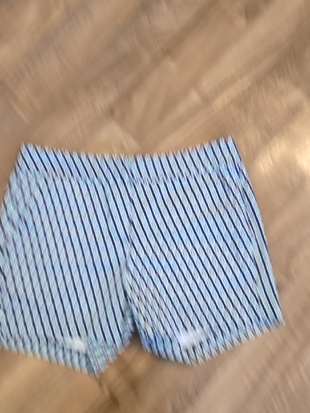 Kenar Blue & White Striped Bike Shorts